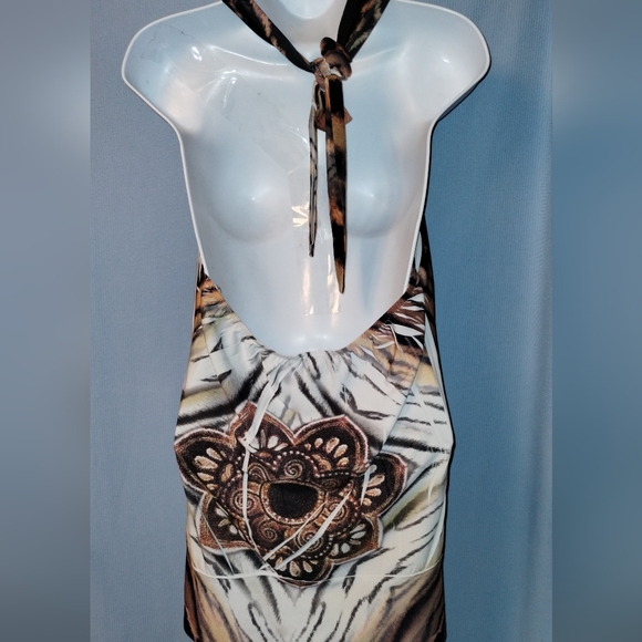 Dot's Women's Halter Boho Animal Print Halter Top Size 1X - Picture 5 of 8